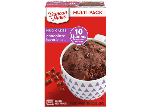 10-pk Duncan Hines Mug Cakes, Chocolate Lovers Cake Mix