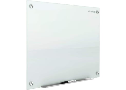 Quartet Glass Whiteboard, Magnetic Dry Erase White Board, 4' x 3'
