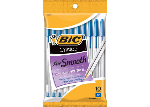 10-pk BIC Cristal Xtra Smooth Ballpoint Pens