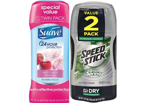 2-Pack of Deodorant - Suave or Speed Stick