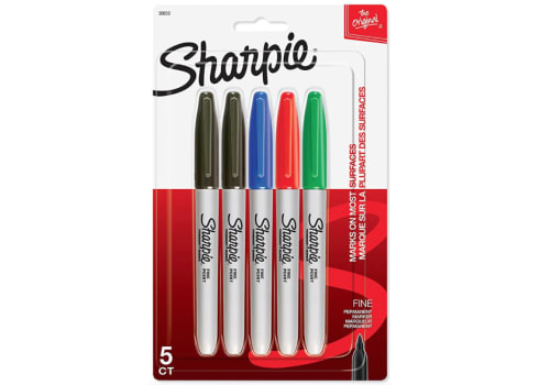 Sharpie Permanent Markers, Fine Point, 5 Count