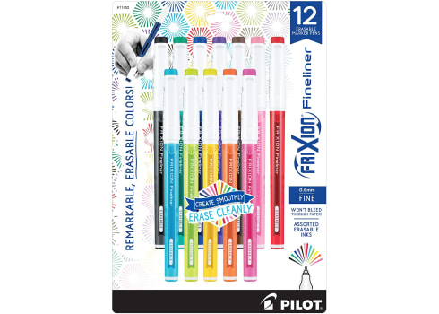 12-pk Pilot FriXion Erasable Fineliner Pens, Fine Point
