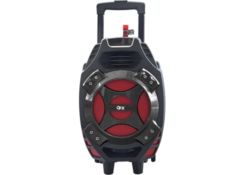 QFX Portable Bluetooth Party Speaker, Red