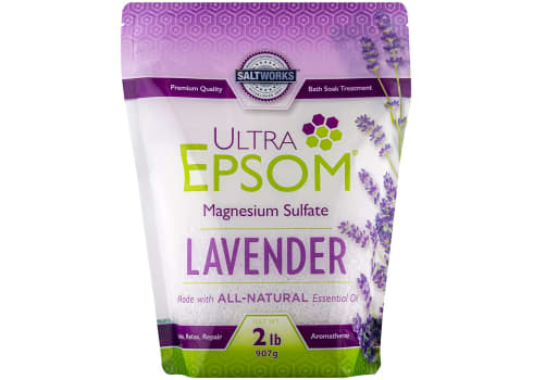 2-lbs SaltWorks Lavender Scented Premium Epsom Bath Salt
