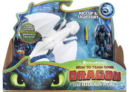 Dreamworks Dragons, Lightfury and Hiccup 