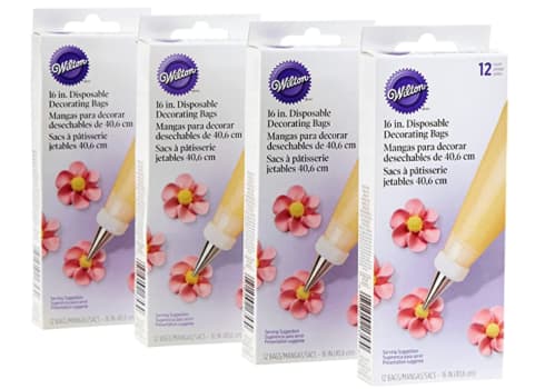 Wilton 16-Inch Disposable Decorating Bag Set, 4-Pack