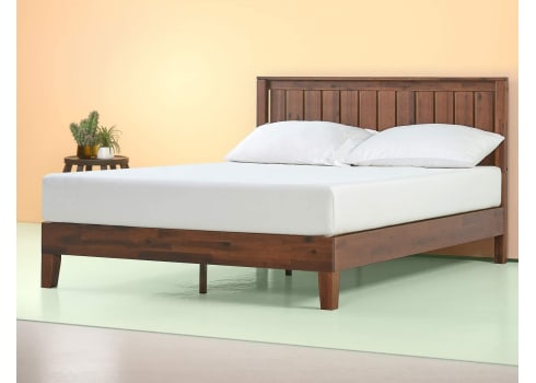 Zinus Vivek 12" Deluxe Wood Platform Bed with Headboard