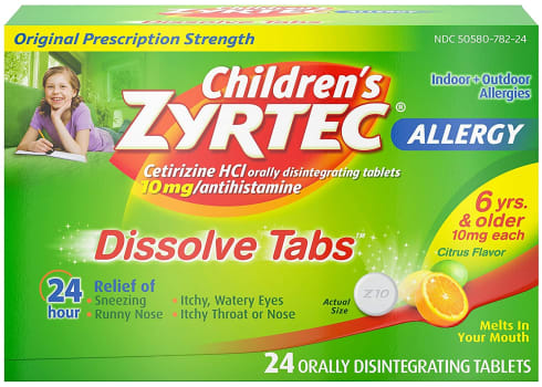 24-ct Children's Zyrtec 24 HR Dissolving Allergy Tablets