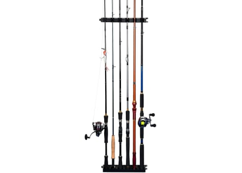 Booms Fishing WV1 Vertical 6-Rod Rack Horizontal Fishing Pole Holder