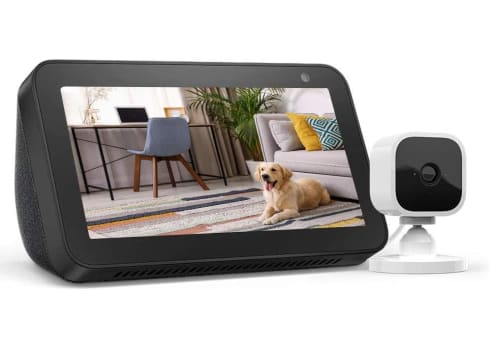 Echo Show 5 with Blink Mini Indoor Smart Security Camera