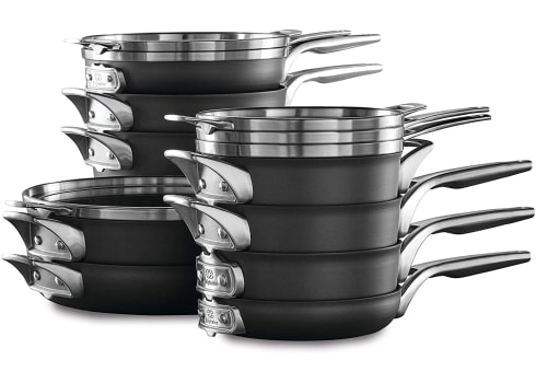 15-pc Calphalon Premier Space Saving Nonstick Pots and Pans