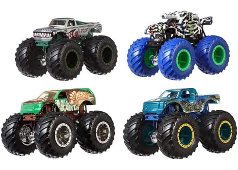 4-pk Hot Wheels Monster Trucks 1:64 Scale