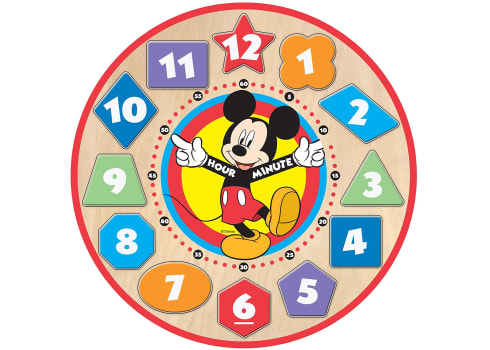 Melissa & Doug Disney Mickey Mouse Wooden Shape Sorting Clock
