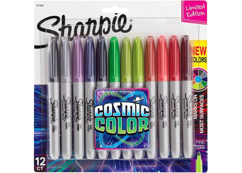 12-ct Sharpie Permanent Markers, Fine Point, Cosmic Color, Limited Edition