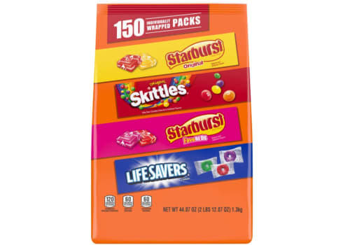 150-pc Bag of Skittles, Starbursts, Life Savers Gummies