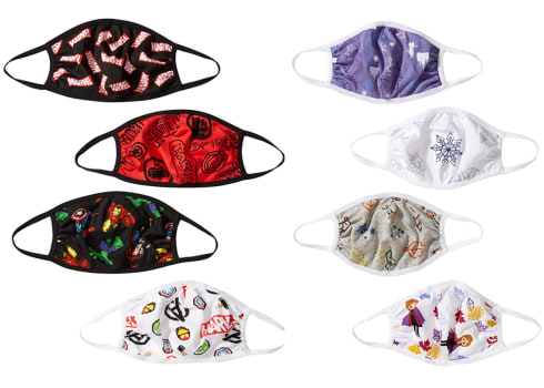 4-pk Disney Frozen, Star Wars, or Marvel Facemasks