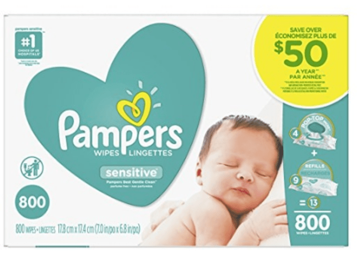 800-ct Pampers Sensitive Baby Wipes