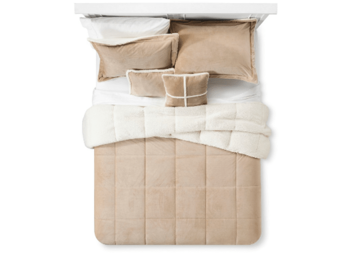 Velvet with Sherpa Reverse Queen Comforter Set