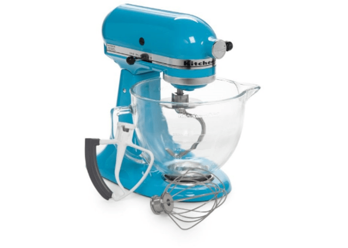 KitchenAid 5-qt Stand Mixer w/ Glass Bowl & Flex Beater