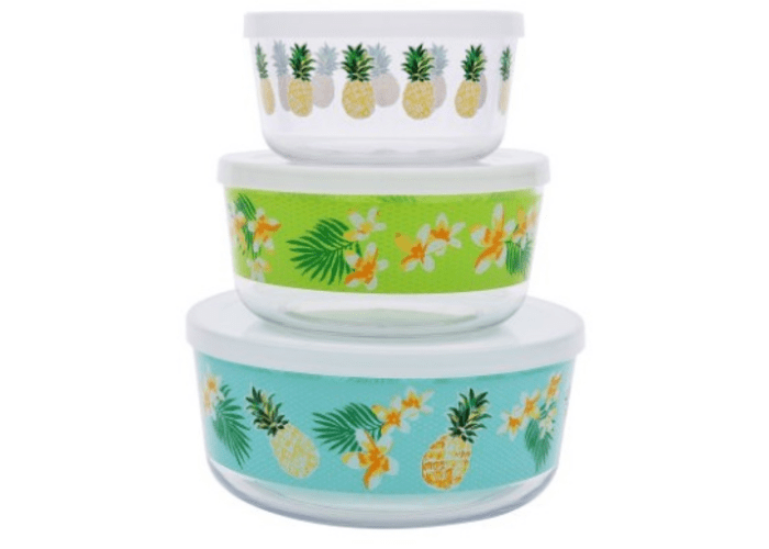 Mainstays 3 Piece Bowl Set with Lids