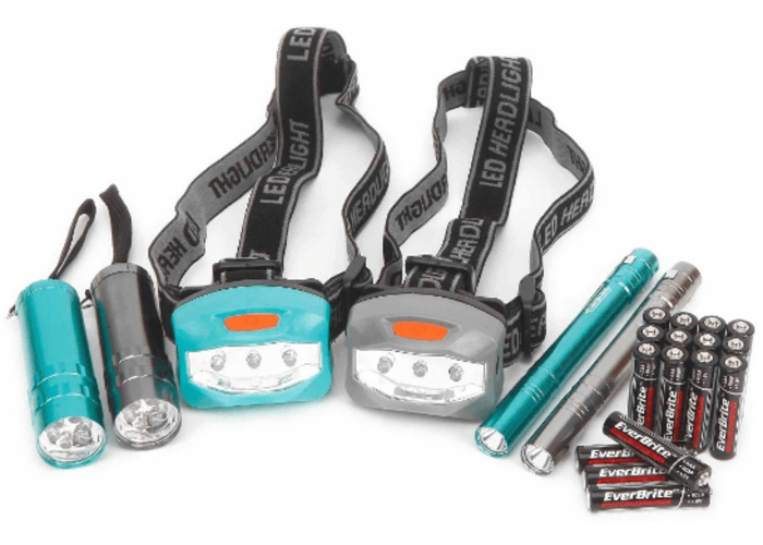 6-pc LED Flashlight, Penlight, & Headlamp Set