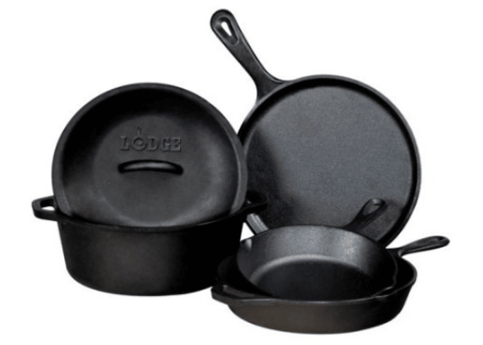 Lodge 5-pc Seasoned Cast Iron Set