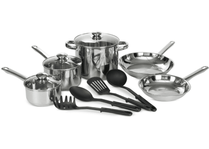 12-pc Bella Stainless Steel Cookware Set