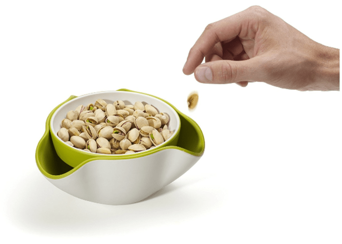 Double Dish Snack Serving Bowl