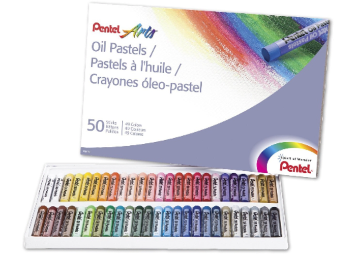 Pentel Arts Oil Pastels, 50 Color Set