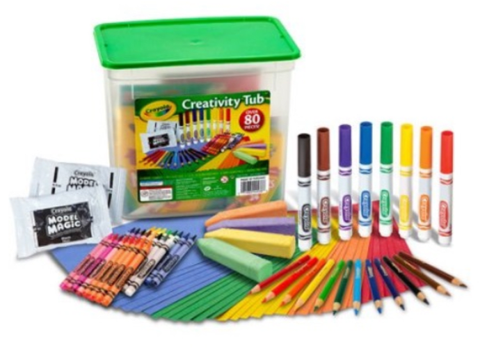 80-pc Crayola Creativity Tub Art Supply Set