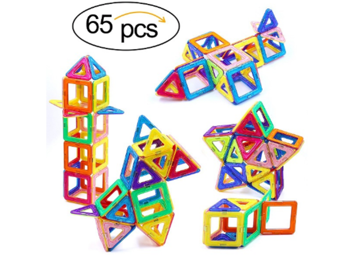 65-pc Kids Magnetic Building Blocks Set
