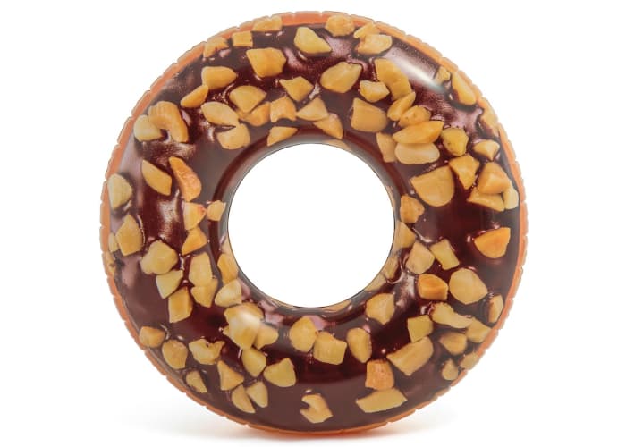 Nutty Chocolate Donut Inflatable Tube