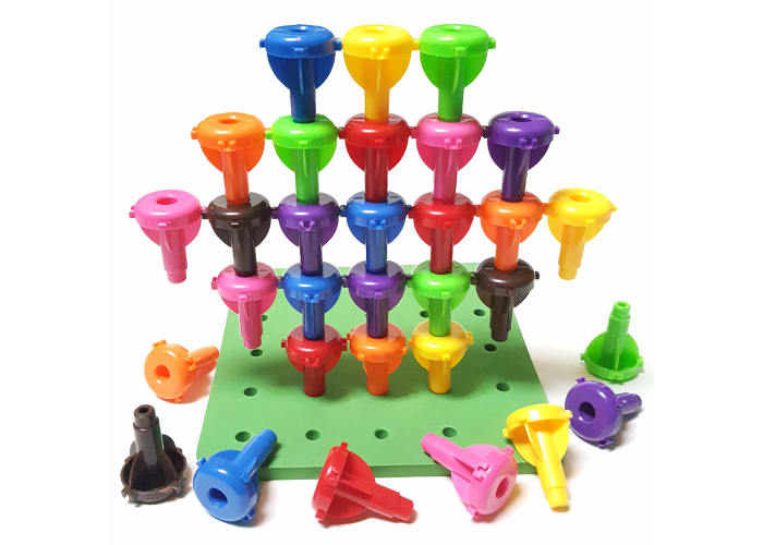 Interlocking Peg Building Blocks for Kids