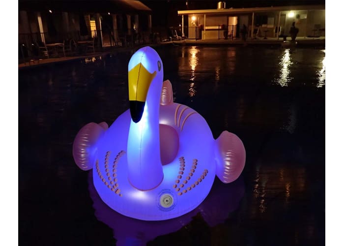 Giant Color Changing LED Light Up Flamingo Pool Float | Book of More Money