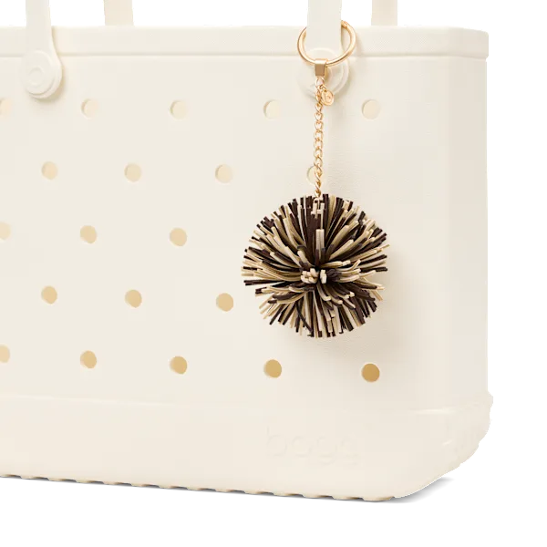 Bogg'd & Charmed  - Leather Pouf Coconut/ Hot Cocoa View 2
