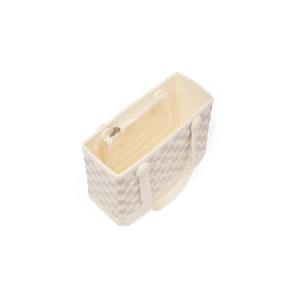 Bitty Bogg Bag - Checkered Coconut/Mushroom View 3
