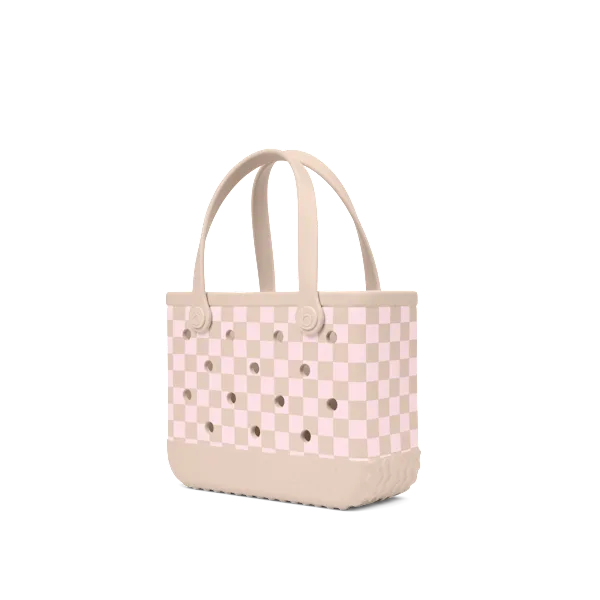 Bitty Bogg Bag - Checkered Linen/ Pink Marshmallow View 2
