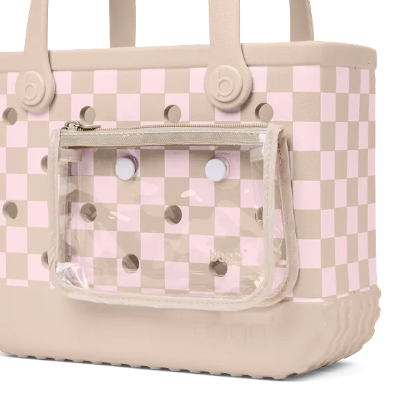 Bitty Bogg Bag - Checkered Linen/ Pink Marshmallow View 5
