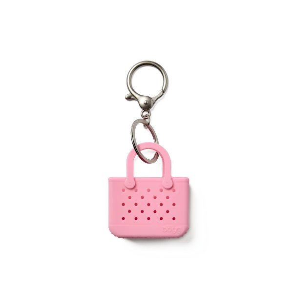 Tiny Tote Keychain - Blowing Pink Bubbles View 1
