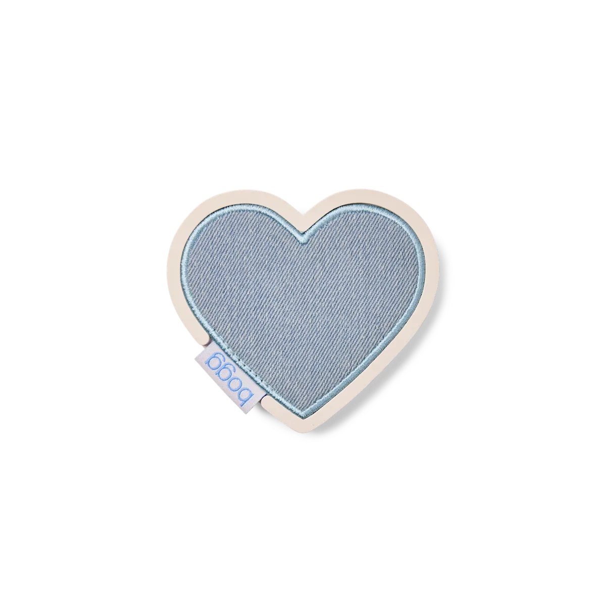 Bogg Bit - Washed Denim Heart