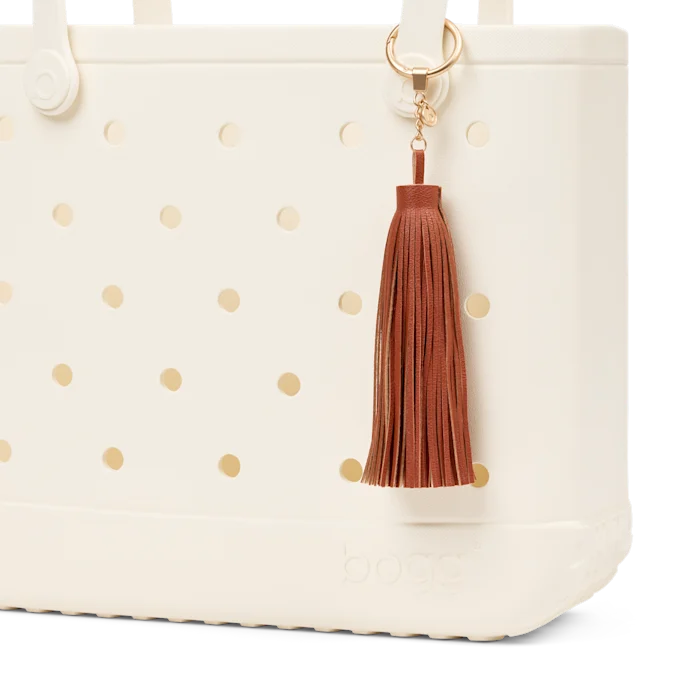 Bogg'd & Charmed  - Camel Leather Tassel