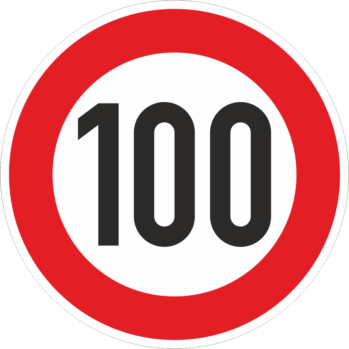 Verkehrsschild 100 km/h Verkehrszeichen VZ 274100