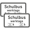 Zusatzzeichen Schulbus Zusatzschild mit VZ 1042-36