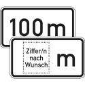 Zusatzschild In 100 m Zusatzzeichen mit VZ 1004-30