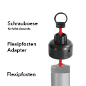 Schraubösen für Flexipfostenadapter