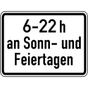 Zeitliche Beschränkung Sonn- und Feiertage VZ 1042-35