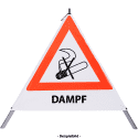 Faltsignal - Rauchverbot mit Text: DAMPF