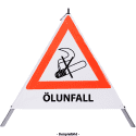 Faltsignal - Rauchverbot mit Text: ÖLUNFALL