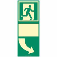 Türgriffhinterlegung langnachleuchtend, rechtsweisend