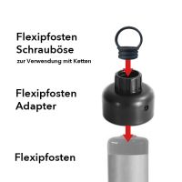 schwarze Flexipfosten mit Schrauböse für Ketten